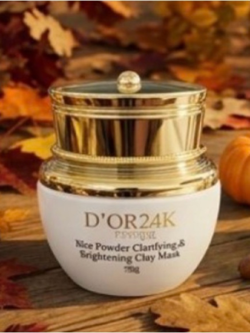 D’OR24k White & Gold Brightening Clay Mask - Clarifying Skin Treatment